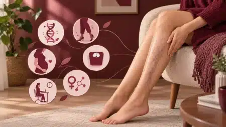 أسباب العروق الزرقاء في الساقين